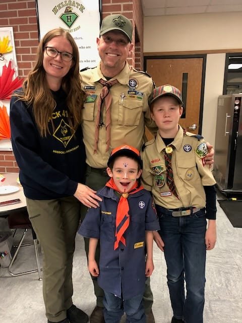 Scott and his family in Scouts