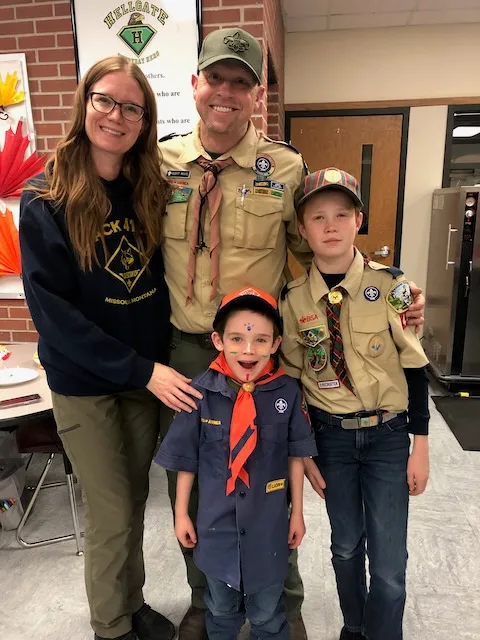 Scott and his family in Scouts